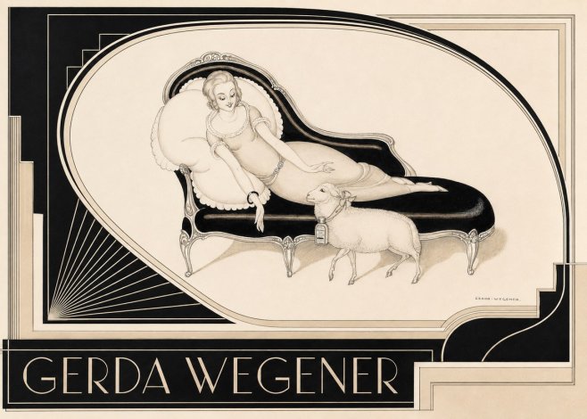 Gerda Wegener Lady with Lamb No2 - Póster