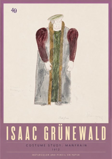 Isaac Grünewald Costume Study: Manfrain No3 - Póster
