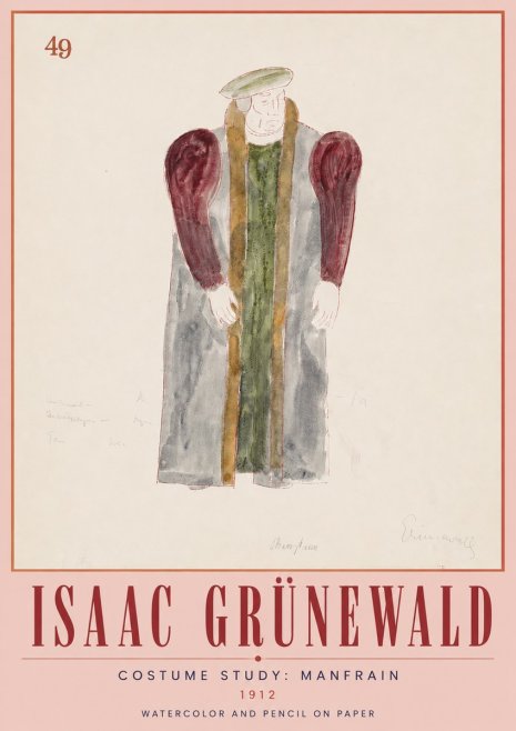 Isaac Grünewald Costume Study: Manfrain No5 - Póster