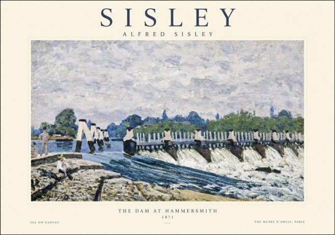 Sisley The Dam at Hammersmith No1 - Póster