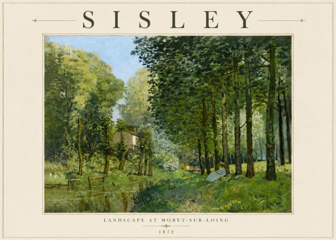 Sisley Landscape at Moret-sur-loing No5 - Póster