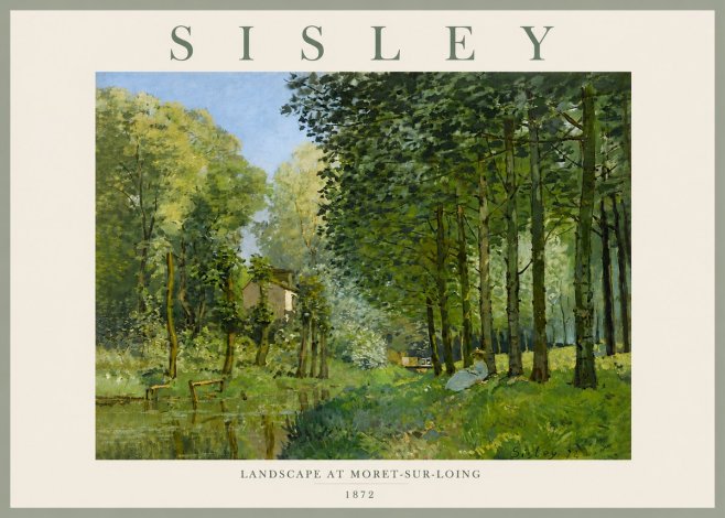 Sisley Landscape at Moret-sur-loing No6 - Póster