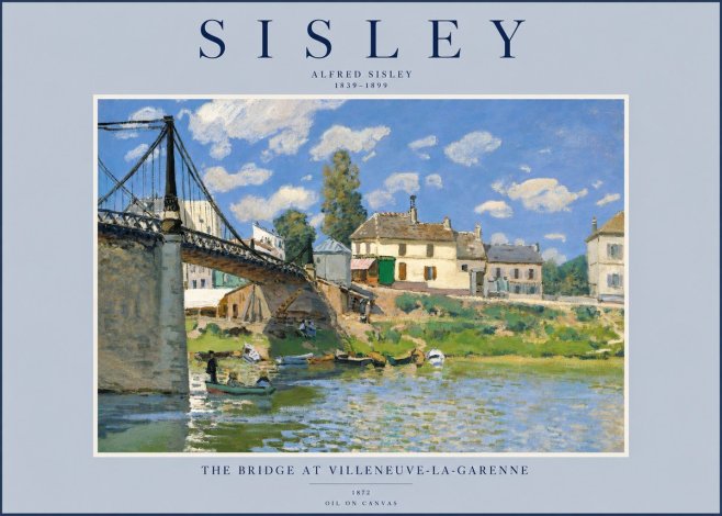 Sisley The Bridge at Villeneuve-la-garenne IV No2 - Póster