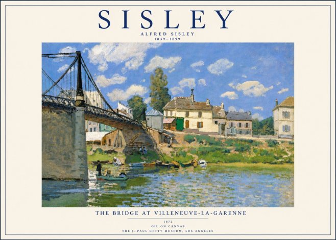 Sisley The Bridge at Villeneuve-la-garenne IV No5 - Póster