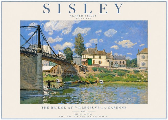 Sisley The Bridge at Villeneuve-la-garenne IV No6 - Póster