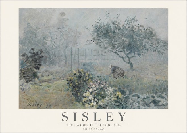 Sisley The Garden in the Fog No3 - Póster