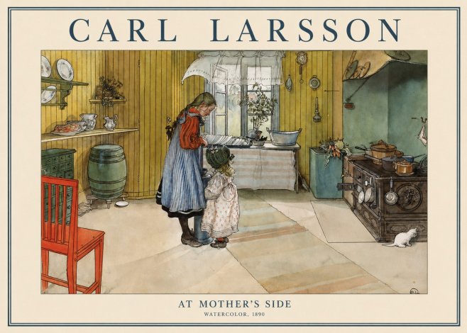 Carl Larsson At Mother's Side No1 - Póster