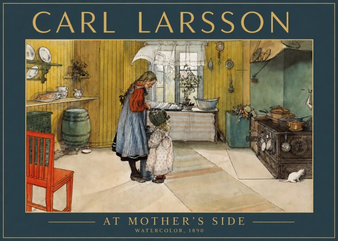 Carl Larsson At Mother's Side No3 - Póster