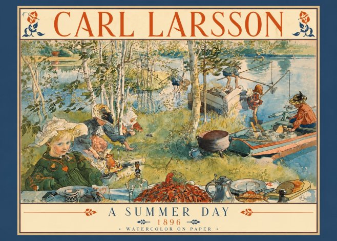 Carl Larsson A Summer Day No2 - Póster