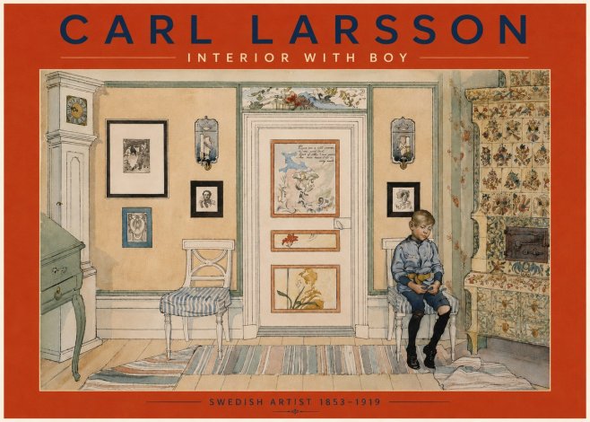 Carl Larsson Interior with Boy No4 - Póster