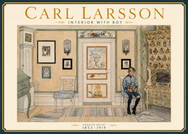 Carl Larsson Interior with Boy No6 - Póster