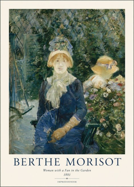 Berthe Morisot Young Woman with a Fan II No2 - Póster