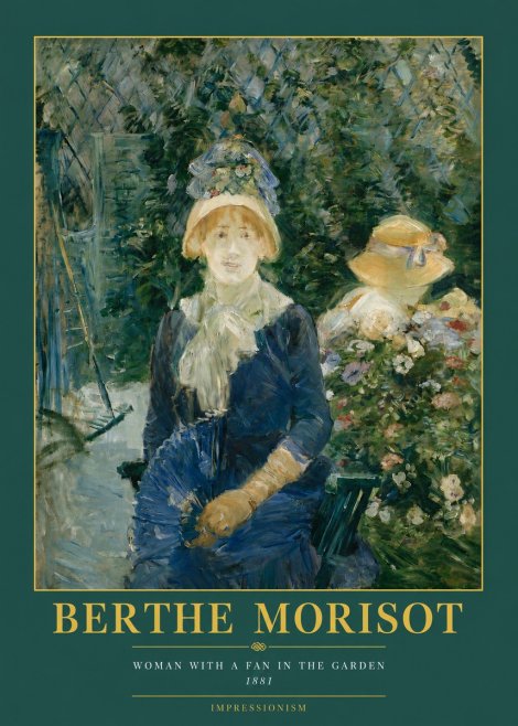 Berthe Morisot Young Woman with a Fan II No3 - Póster