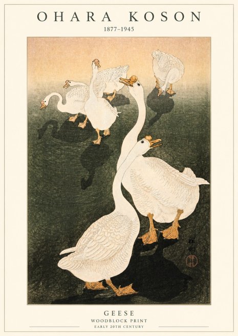 Ohara Koson Geese No1 - Póster