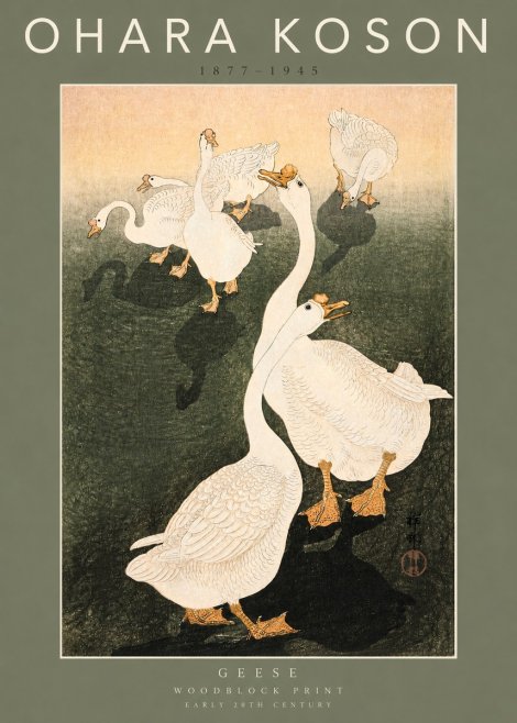 Ohara Koson Geese No2 - Póster