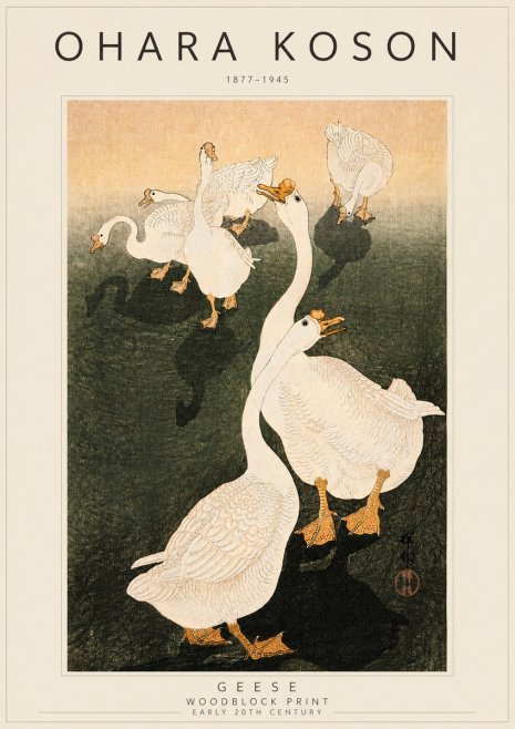Ohara Koson Geese No4 - Póster
