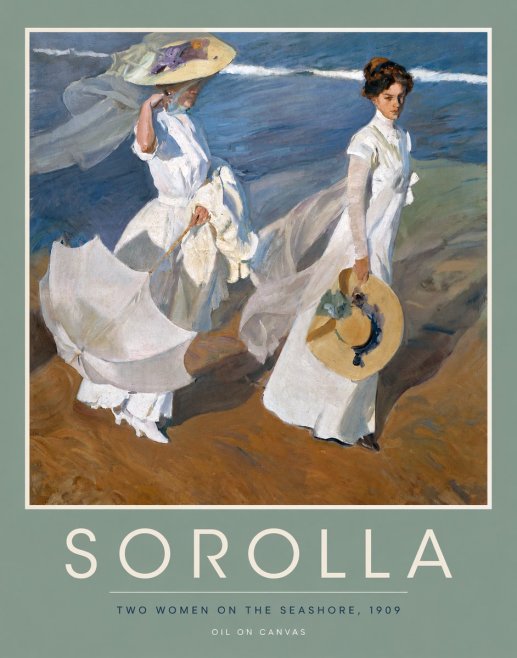 Sorolla Two Women on the Seashore, 1909 No4 - Póster