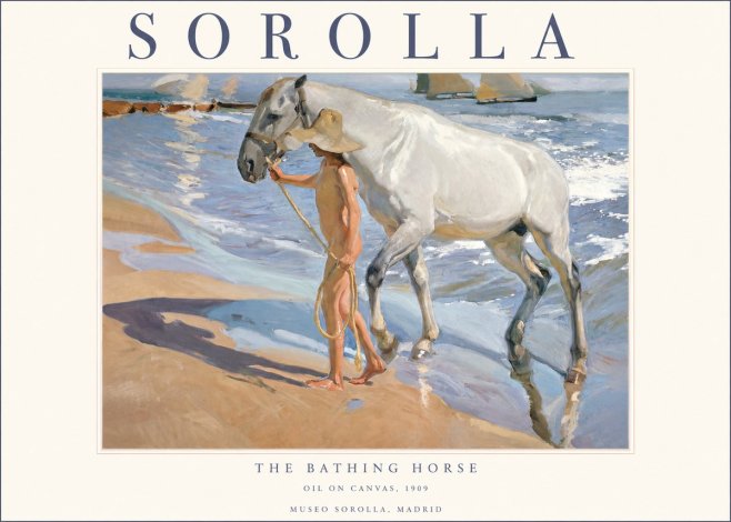 Sorolla The Bathing Horse No1 - Póster