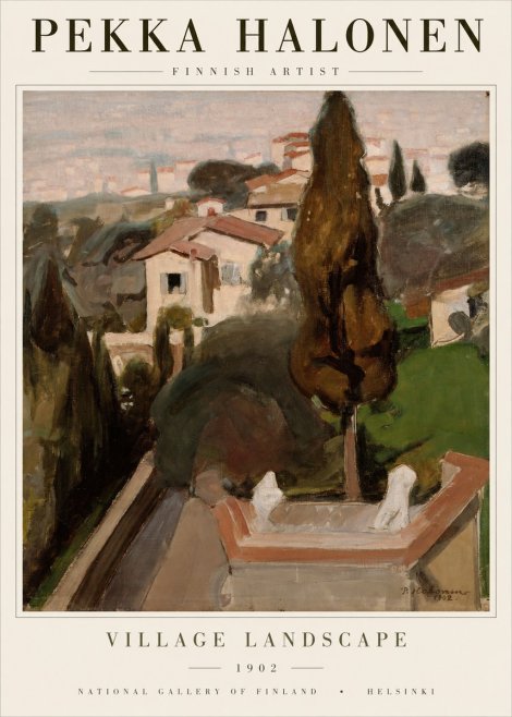 Pekka Halonen Village Landscape No1 - Póster