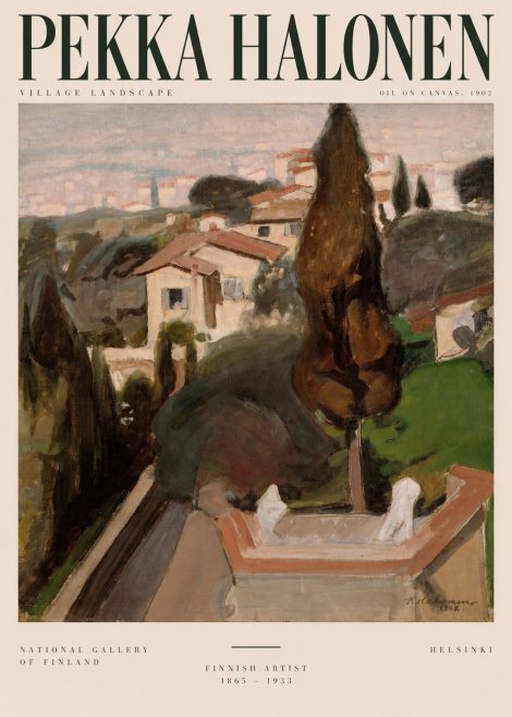 Pekka Halonen Village Landscape No4 - Póster