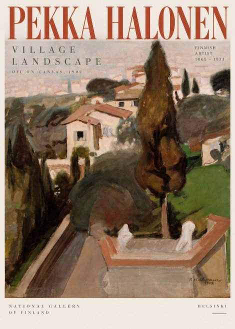 Pekka Halonen Village Landscape No5 - Póster