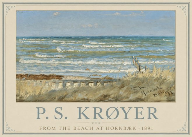 P.S. Krøyer From the Beach at Hornbæk · 1891 No1 - Póster