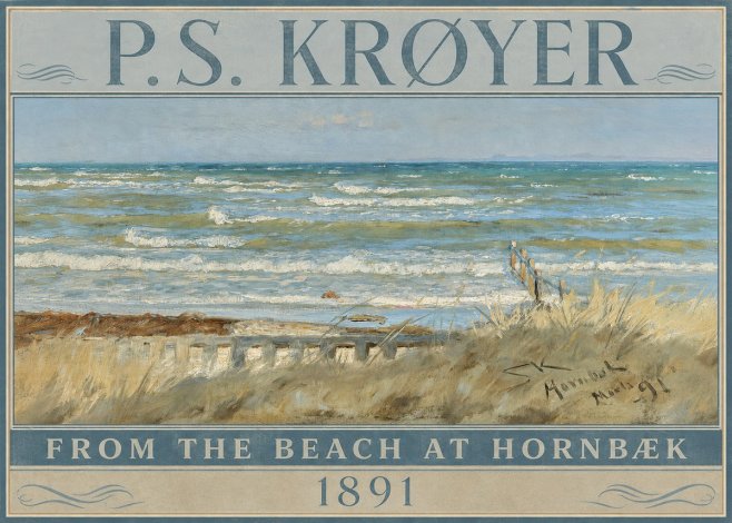 P.S. Krøyer From the Beach at Hornbæk · 1891 No4 - Póster