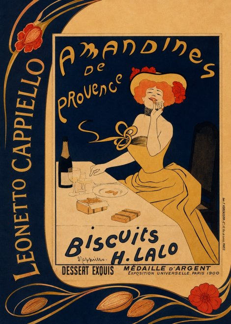 Leonetto Cappiello Amandines De Provence Biscuits H. Lalo I No2 - Póster