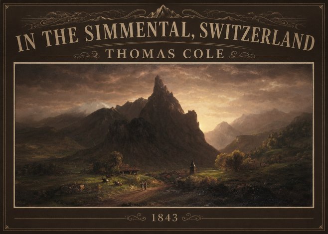Thomas Cole In the Simmental, Switzerland No3 - Póster