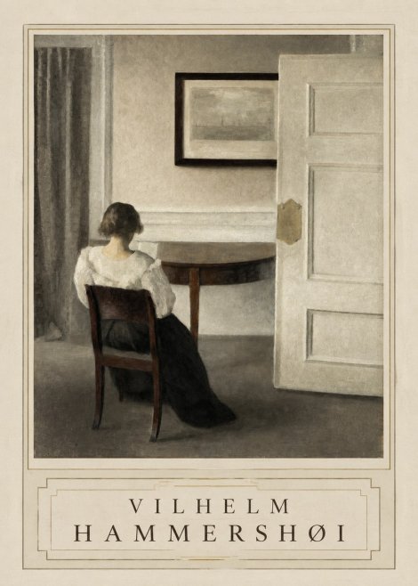 Vilhelm Hammershøi Interior with a Woman, Strandgade 30 No3 - Póster