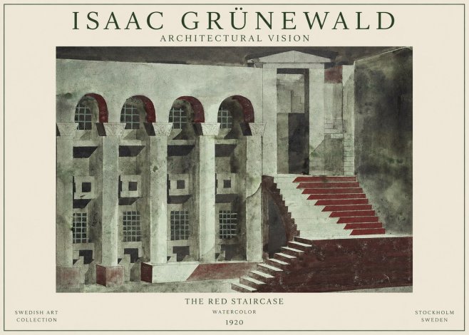 Isaac Grünewald The Steps of Silence No2 - Póster