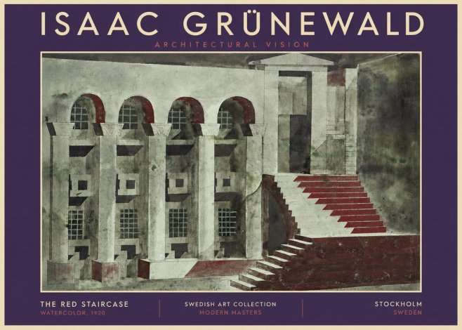 Isaac Grünewald The Steps of Silence No5 - Póster