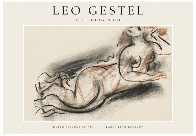 Leo Gestel Reclining Nude No1 - Póster
