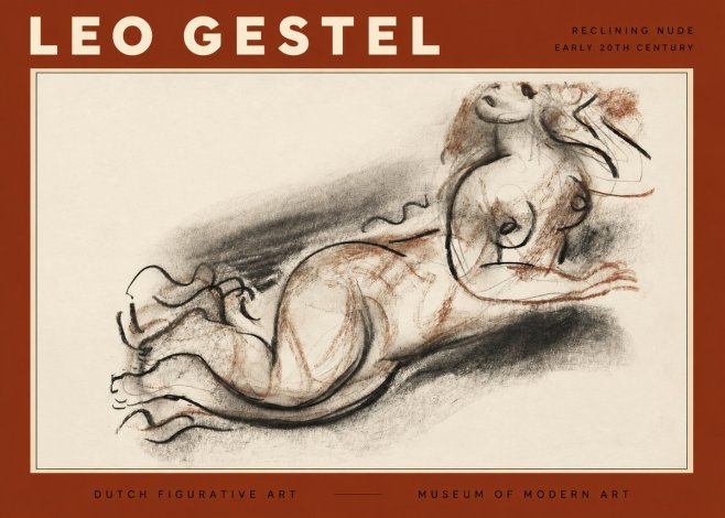 Leo Gestel Reclining Nude No2 - Póster