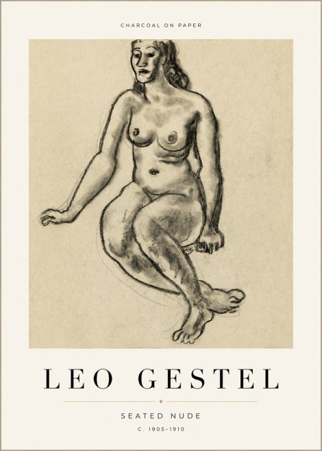 Leo Gestel Seated Nude No1 - Póster