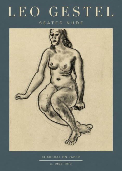 Leo Gestel Seated Nude No2 - Póster