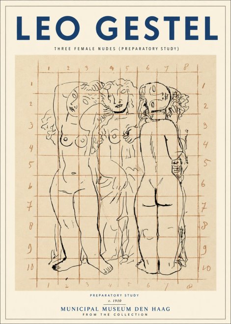 Leo Gestel Three Female Nudes No3 - Póster