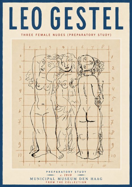 Leo Gestel Three Female Nudes No6 - Póster