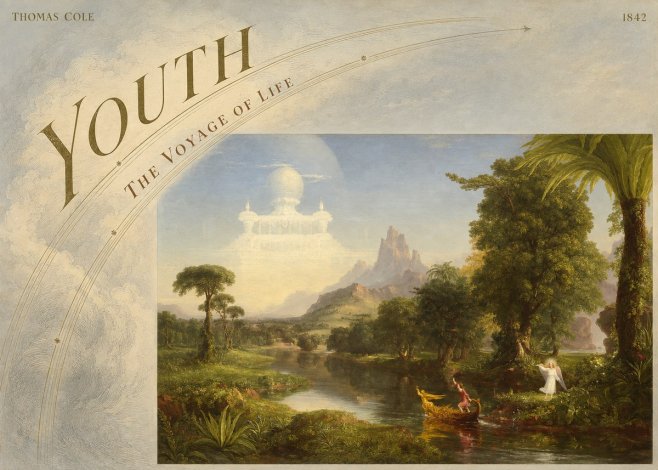 Thomas Cole The Voyage of Life: Youth I No6 - Póster