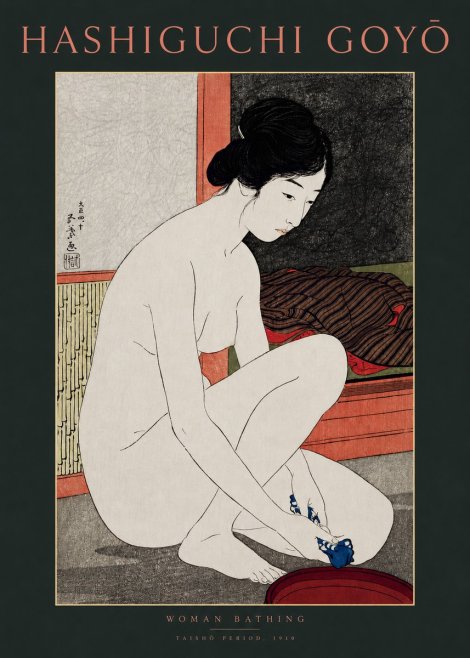 Hashiguchi Goyō Woman Bathing No2 - Póster