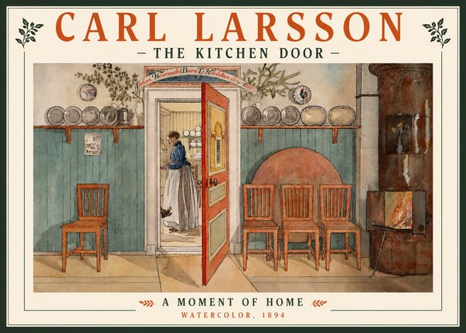 Carl Larsson The Kitchen Door No5 - Póster
