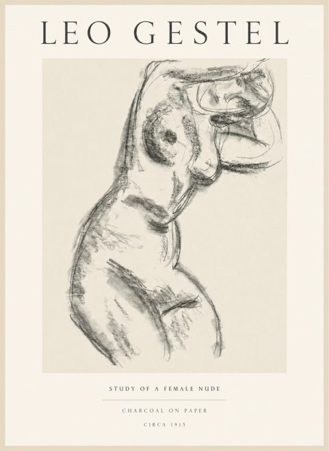 Leo Gestel Study of a Female Nude No1 - Póster