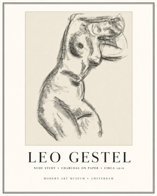 Leo Gestel Study of a Female Nude No2 - Póster