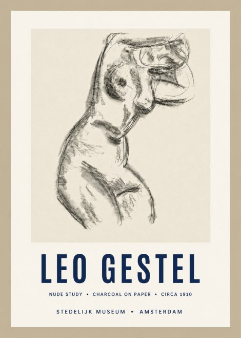 Leo Gestel Study of a Female Nude No3 - Póster
