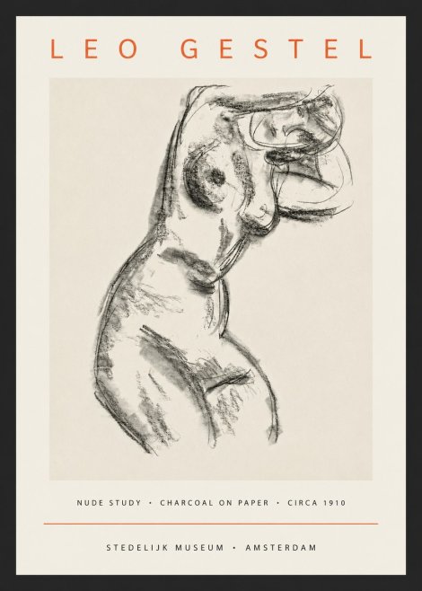 Leo Gestel Study of a Female Nude No4 - Póster
