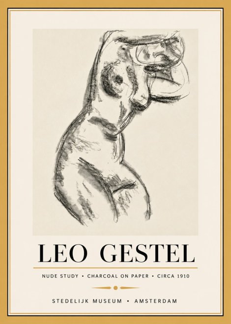 Leo Gestel Study of a Female Nude No5 - Póster