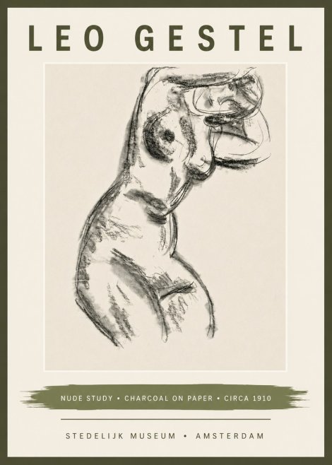 Leo Gestel Study of a Female Nude No6 - Póster