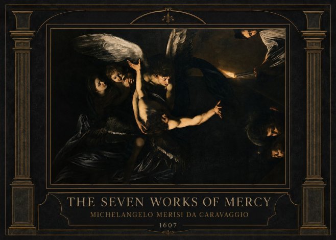 Michelangelo Merisi da Caravaggio The Seven Works of Mercy II No3 - Póster
