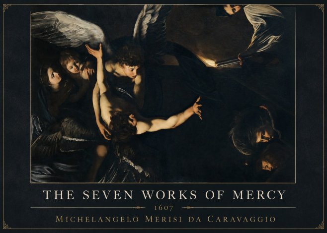 Michelangelo Merisi da Caravaggio The Seven Works of Mercy II No5 - Póster