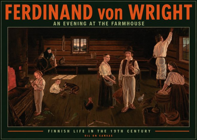 Ferdinand von Wright An Evening at the Farmhouse No2 - Póster